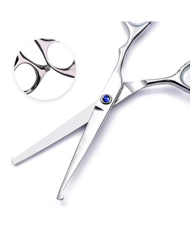 Professional 6.5 inch Hair Cutting Scissors Set for Kids/Women/Men - Barber Salon Kit with Thinning Shears, Saftey Round Head, and Red Handle - Buy Online on SooperMarket.com