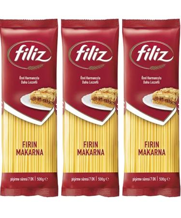 Filiz Pasta Bucatini Macaroni Pasta 500 Gram x 3 Packs