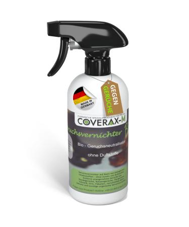 Coverax Bio Smell remover I enzyme cleaner & odor neutralizer I cat urine dogurine strict smells remove on couch car carpet i odor neutraler spray 500ml