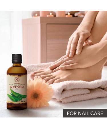 Aloe Vera Pure Oil 100ml - Aloe Barbadensis Brasil - Skin, Face & Baby Oil - Glass Bottle - Buy Online on SooperMarket.com
