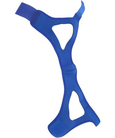 Blue Adjustable Anti-Snoring Chin Strap with Breathable Jaw Support Belt - Buy Online on SooperMarket.com