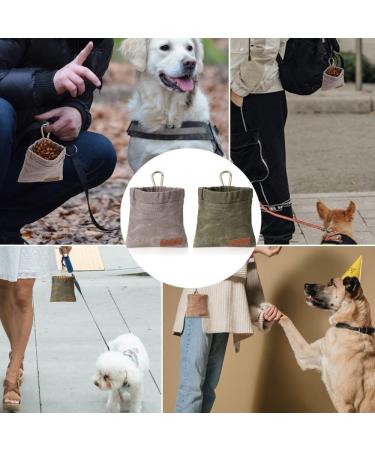 Deliciency Dog Elder Leader - Free-Handed Training with Automatic Closure | Small Forage Bags & Carabiners | 2 Pack Puppy Treats for Dogs - Buy Online on SooperMarket.com