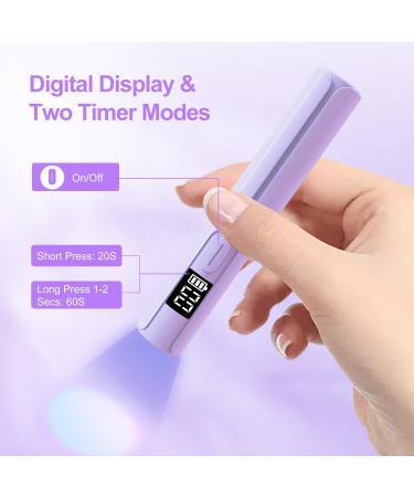 Asimebesty Mini UV Nail Lamp 3W with 2 Timers - Portable Handheld UV Nail Lamp for Gel Nails - LED Screen - Home DIY Nail Art Tool - Buy Online on SooperMarket.com
