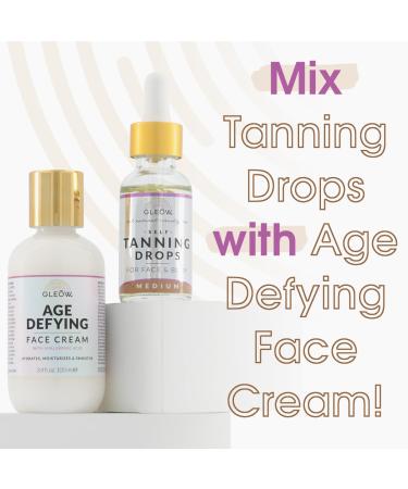 Face Tanning Drops & Revitalizing Cream - Hydrating Self Tanner for Face & Body | Age-Defying Bronzing Drops 1oz + 3.4oz - Buy Online on SooperMarket.com