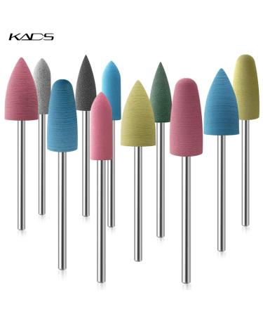 KADS 12X Silicone Nail Drill Bit 3/32 - Cuticle Clean File for Nail Art Manicure - Buy Online on SooperMarket.com