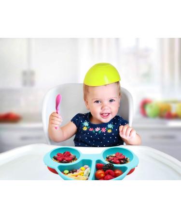 Baby Silicone Placemat Non-Slip Feeding Plate for Toddlers - BPA-Free, FDA Approved, Dishwasher Safe (New Car Blue) - Buy Online on SooperMarket.com