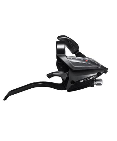 SHIMANO ST-EF500-4 Bicycle Shift/Brake Lever Set - 3 x 7 Speed, EZ-Fire Plus, 4F-Alloy, for V-Brake - Black - ESTEF5004PV7A3