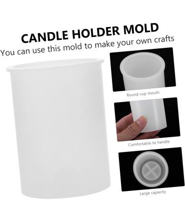STOBOK 2pcs Candlestick Mold Concrete Pillar Mould Decorative Trays Candle Making Resin Molds Wax Candle Molds Candle Making Molds Jewelry Silica Gel White Candle Holders 3D Whitex2pcs 8X6cmx2pcs - Buy Online on SooperMarket.com