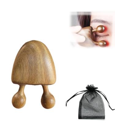 Sandalwood Natural Facial Massager Eye Massager Meridian Grooming Lymphatic Drainage Gua Sha Comb (A02)