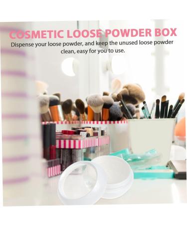 PLAFOPE Box Powder Box Empty Powder Make up Powder Puff Fluffy Puff Case Powder Compact Jar Plastic Pp White - Buy Online on SooperMarket.com