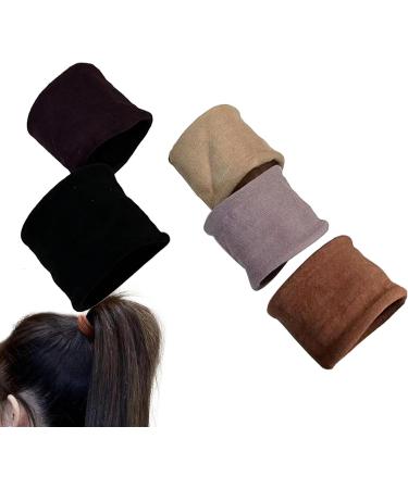 Hair Elastics No Damage Wide Hair Bands Hair Elastics | Hair Accessories Seamless Elastics Rubber Bands No Damage Ponytail Holders Pony Tails Hair Ties - Buy Online on SooperMarket.com