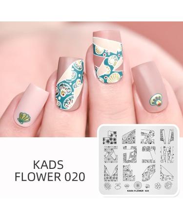 Alexnailart Nail Art Stamping Plate Flowers Geometric Template Image Plate Nail Art Tools (FL020) - Buy Online on SooperMarket.com
