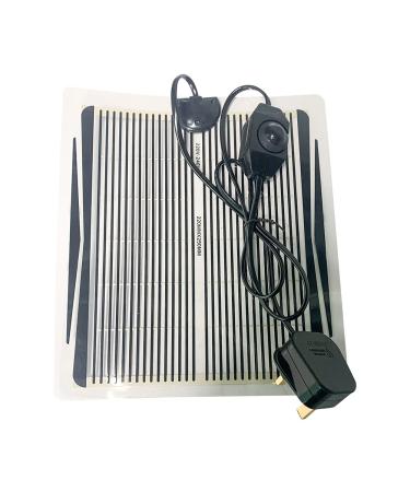 hisunfarm 15W Reptile Heat Mat Pets Heating Pad for Tortoise Snakes Lizard Gecko Waterproof Under Tank Terrarium Striped (15W)