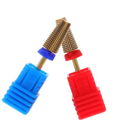 minkissy 2pcs Grinding Head Pedicure Drill Bits Nail Drill Heads Nail Polishing Head Nail Beauty Tools Toe Nail Drill Bits Gel Remover for Nails Nail Drill Bits Cuticle Set Acrylic Alloy 7X1.3CM As Shown