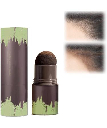 Natural Shade Hairline Powder Magical Fluffy Thin Hair Powder Waterproof Hairline Shadow Powder Stick Quick Hair Repair Stick Filling Thin Hair Instant Hair Volumizing Cover Up Powder (Brown)