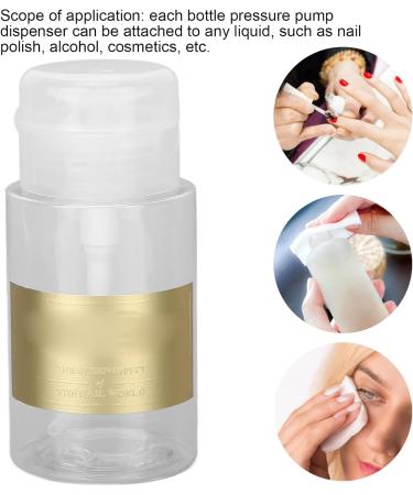 Nail Polish Remover Pump Bottle Dispenser 150ml Push Down Cleanser Dispenser Bottle Travel Empty Liquid Container Clear Empty Refillable Pump Dispenser for Nail Makeup Remover - Buy Online on SooperMarket.com