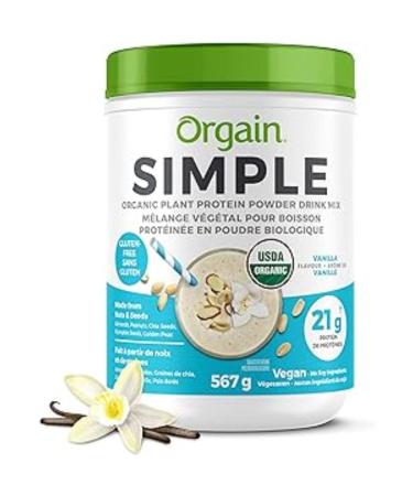 Orgain Nutrition Simple Organic Plant Protein Powder - Vanilla 1.25 LB