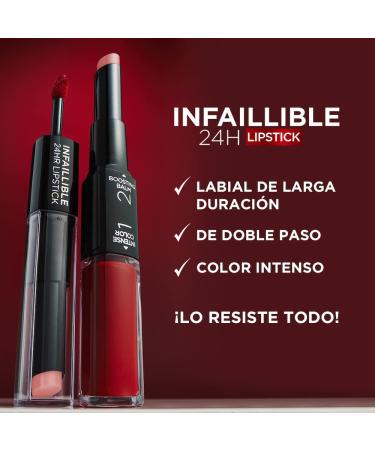 L'Or al Paris Infaillible 2-Step 101 Everlasting Lipstick - 24 Hour Full Lips & Moisturizing Balm | 5.7g - Shop Internationally! - Buy Online on SooperMarket.com