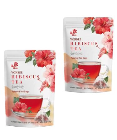 CONCEPTA LONDON Hibiscus Tea 60 Pyramid Tea Bags(Pack of 2)