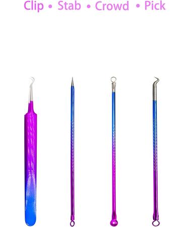 9PCS Blackhead Remover Tool Kit Professional Pimple Popper Tool -Treatment for Pimples Blackheads Blemish Zit Removing Forehead and Nose(Colorful) - Buy Online on SooperMarket.com