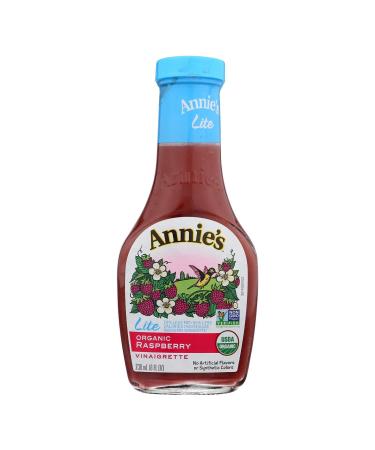 Annies Homegrown Lite Raspberry Vinaigrette, 8 Ounce (Pack of 6)