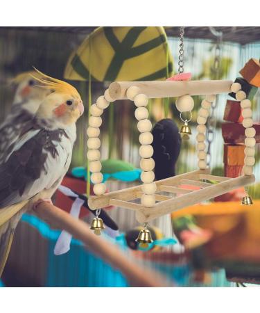 Yorgewd 7 Pack Bird Toys Natural Wood Small Bird Cage Toys Small Parrot Swing Chewing Toys for Budgies Small Parakeets Conures Love Birds Cockatiel Finches - Buy Online on SooperMarket.com