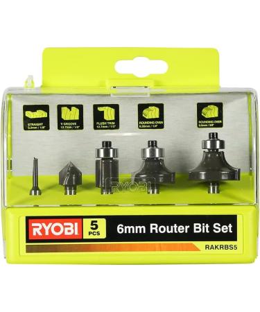 RYOBI RAKRBS5 Router Cutters 5 Piece 6 mm - Buy Online on SooperMarket.com