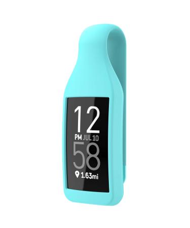 EEweca Clip Holder for Fitbit Charge 3/4 Silicone Case Accessory, Teal