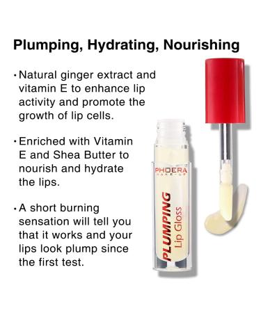 Phoera Lip Plumping Gloss | Natural Lip Care with Vitamin E Shea Butter & Cinnamon Oil for Fuller Softer Lips - Buy Online on SooperMarket.com