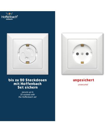 Hoffenbach Socket Safety Lock - 20x Childproof Safety Locks with Rotating Mechanism for Socket Protection | Ideal for Babies & Children - Buy Online on SooperMarket.com