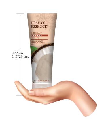 Desert Essence Coconut Body Wash 8 fl. oz. (Pack of 2) - Vegan & Cruelty-Free Hydrating Formula with Coconut & Jojoba Oil - Buy Online on SooperMarket.com