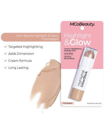MCoBeauty Highlight and Glow Stick - Luminous Cream Balm Highlighter Stick - Champagne - 0.35 Oz - Buy Online on SooperMarket.com
