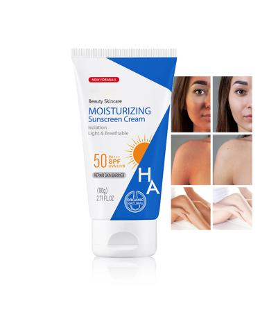 Hyaluronic Acid Body Sunscreen SPF 50 Sunscreen for Body & Face Sunscreen Body Lotion Water Resistant Hydrate Moisturizing Body Lotion with Sunscreen SPF 50 Sunscreen Moisturizer for Face Body