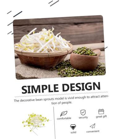 Alipis 100 Pcs Bean Sprouts Toy Small Plant Lifelike Bean Sprout Decoration for Home Faux Plants Delicate Bean Sprout Food Decor Wedding Decor Fruit Toys Pvc Artificial Household Products - Buy Online on SooperMarket.com