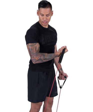 Everlast Medium Resistance Band - Durable Latex Tube with Padded Handles Ideal for Pilates Home Gym Fitness Weight Loss Full-Body Workouts Great Exercise Equipment for Home & Recovery - Buy Online on SooperMarket.com