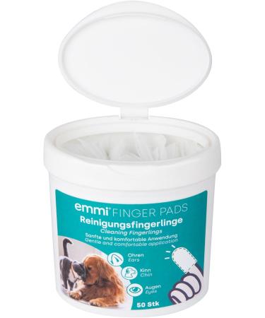 EMMI PET Finger Pads for Dogs & Cats - Disposable Cleaning Fingers & Towels for Ears Chin & Eyes | 50 Pieces for Ultimate Pet Care & Hygiene - Buy Online on SooperMarket.com