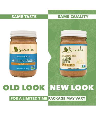 Kevala Almond Butter Classic Creamy 12 oz - All-Natural & Delicious Spread - Buy Online on SooperMarket.com