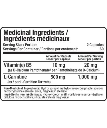 ALLMAX Nutrition - L-Carnitine + tartrate + vitamin B5-120 count capsules - Buy Online on SooperMarket.com