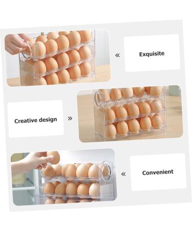 NAMOARLY Egg Storage Box Clear Drawer Plastic Eggs Egg Organizer for Refrigerator Egg Rack Devil Crisper - Buy Online on SooperMarket.com