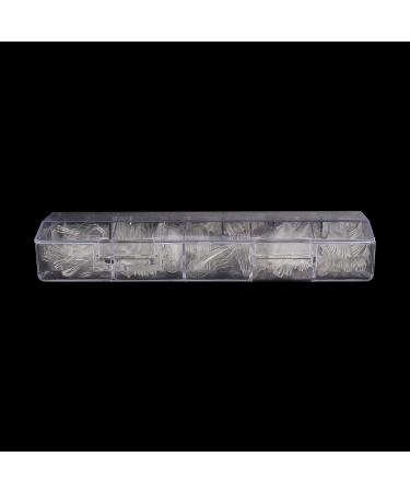 Stiletto Clear Nail Tips 500PCS Full Cover Acrylic Nails with Case for Nails Salon - Buy Online on SooperMarket.com