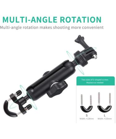 RUIGPRO 360 Motorcycle Bike Camera Holder Handlebar Mount for GoPro Action Cameras - Buy Online on SooperMarket.com