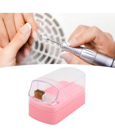 Nail Drill Bits Cleaning Brush Holder 30 Holes Space Saving Dust Proof Nail Drill Bit Holder for Nail Salon for Nail Technician (Roseate) - Buy Online on SooperMarket.com