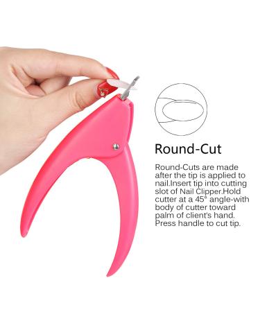 Dr.nail Acrylic Nail Clipper - Professional False Nails Cutter and Trimmer - Pink - Buy Online on SooperMarket.com