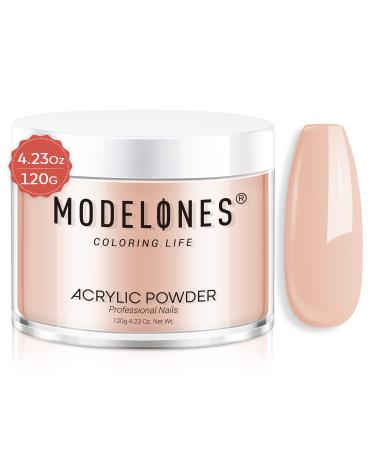 Modelones Cover Nude Blush Acrylic Powder  4.23oz/120g Acrylic Powder Large Capacity Professional Acrylic Nail Powder Polymer for 3D French Nail Manicure Extension Nail Carving  Long-Lasting Beauty Gifts