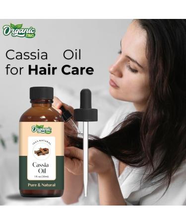 Organic Zing Cassia (Cinnamomum Cassia) Oil | Pure & Natural Essential Oil for Hair Care Massage Aroma & Diffuser - 30ml/1.01fl oz - Buy Online on SooperMarket.com