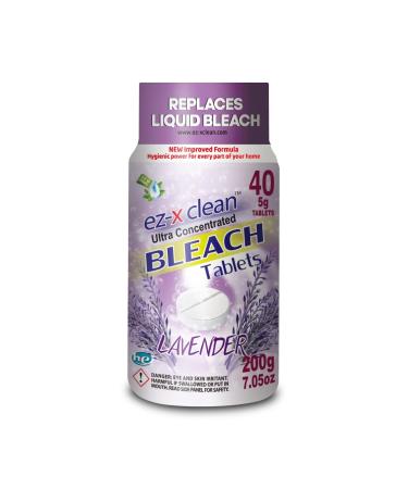 Ultra Concentrated Water Activated Bleach Tablets for Laundry and Multipurpose Cleaning. 40 Tablets 7.05 OZ Phosphate Free Replaces Liquid BLEACHES (Lavender)
