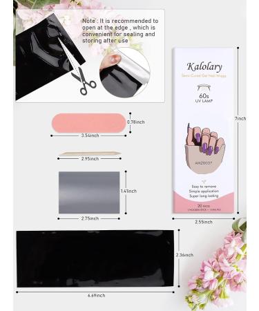 Kalolary Gel Nail Polish Strips Set (Purple) - Semi Cured Waterproof Nail Art Sticker with Nail File - For Women and Girls, UV/LED Lamp Required - Buy Online on SooperMarket.com