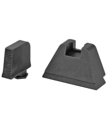AMERIGLO GL-506 Tall Black Serrated Suppressor .365" Front and Flat Black .451" Rear Sight Set Aiming Scope