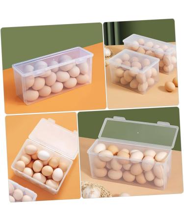 Mikinona 2pcs Box Egg Storage Box Plastic Trays for Food Refrigerator Egg Holder Fruit Vegetable re-usable - Buy Online on SooperMarket.com