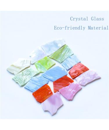 Iridescent Orange Cathedral Mosaic Glass Sheets - 7oz Opaque Glass Tiles for Mosaic Art Crafts - Buy Online on SooperMarket.com